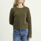 Closed Women's Crew Neck Cardigan in Deep Olive
