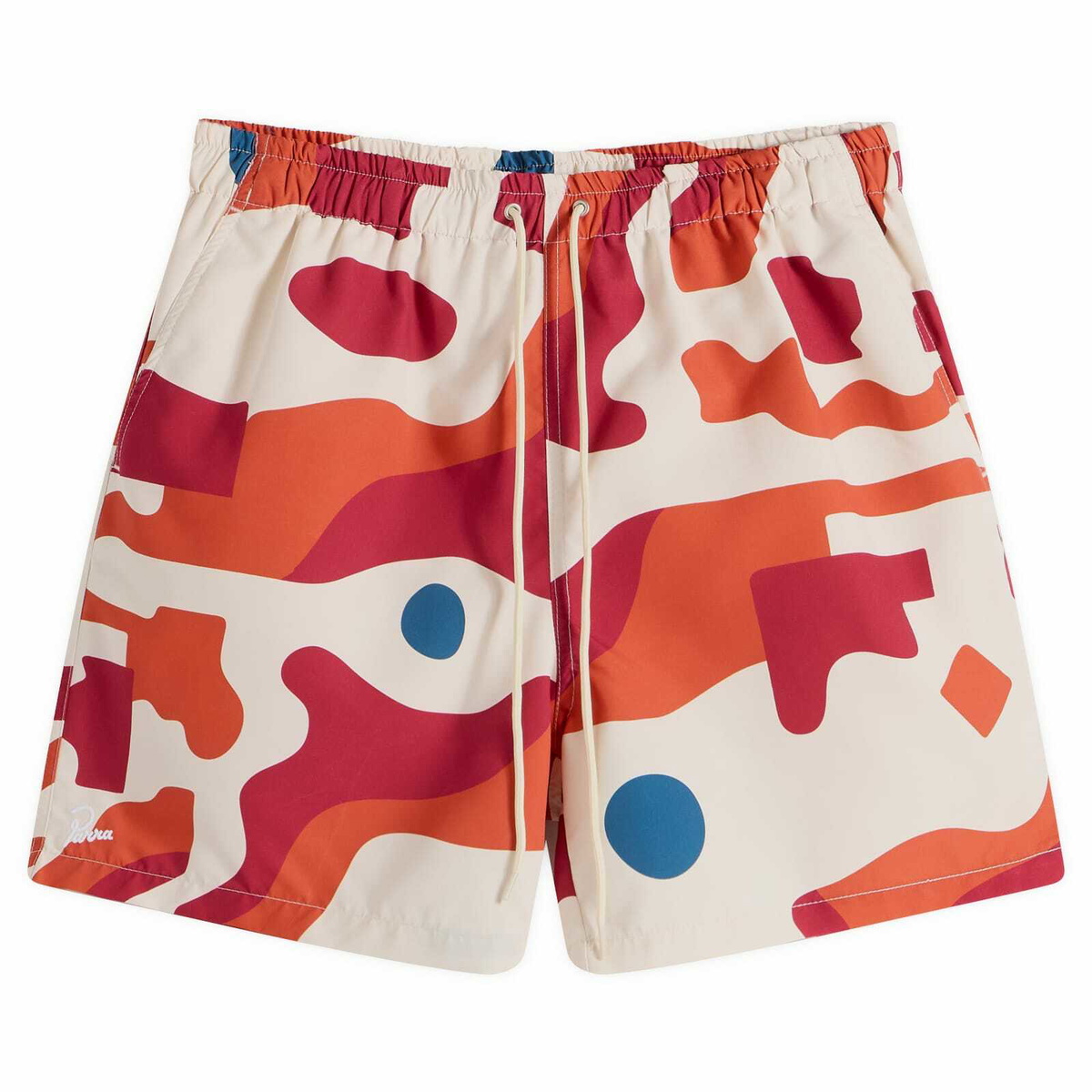 By Parra Men's Abstract Mountain Swim Shorts in Red