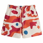 By Parra Men's Abstract Mountain Swim Shorts in Red