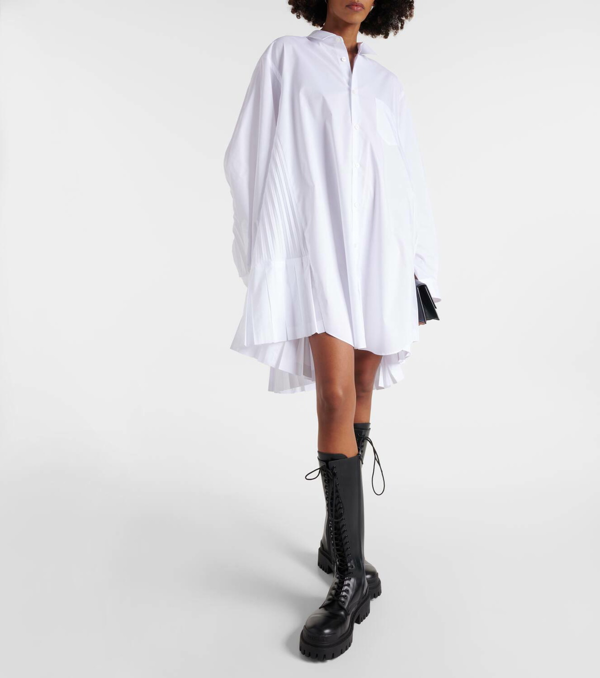 Junya Watanabe Plissé shirt dress