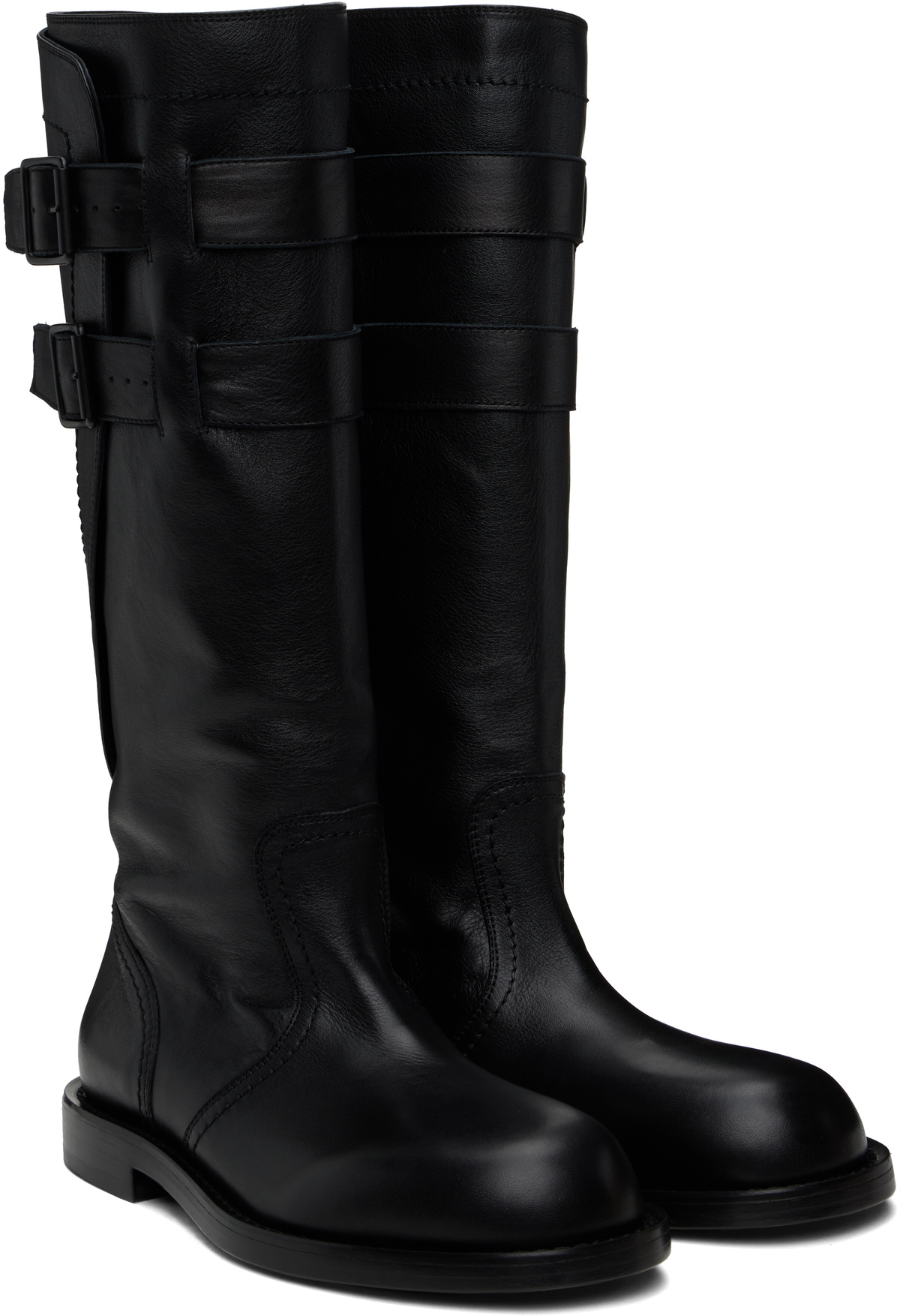 Ann Demeulemeester Black Uplu Biker Boots