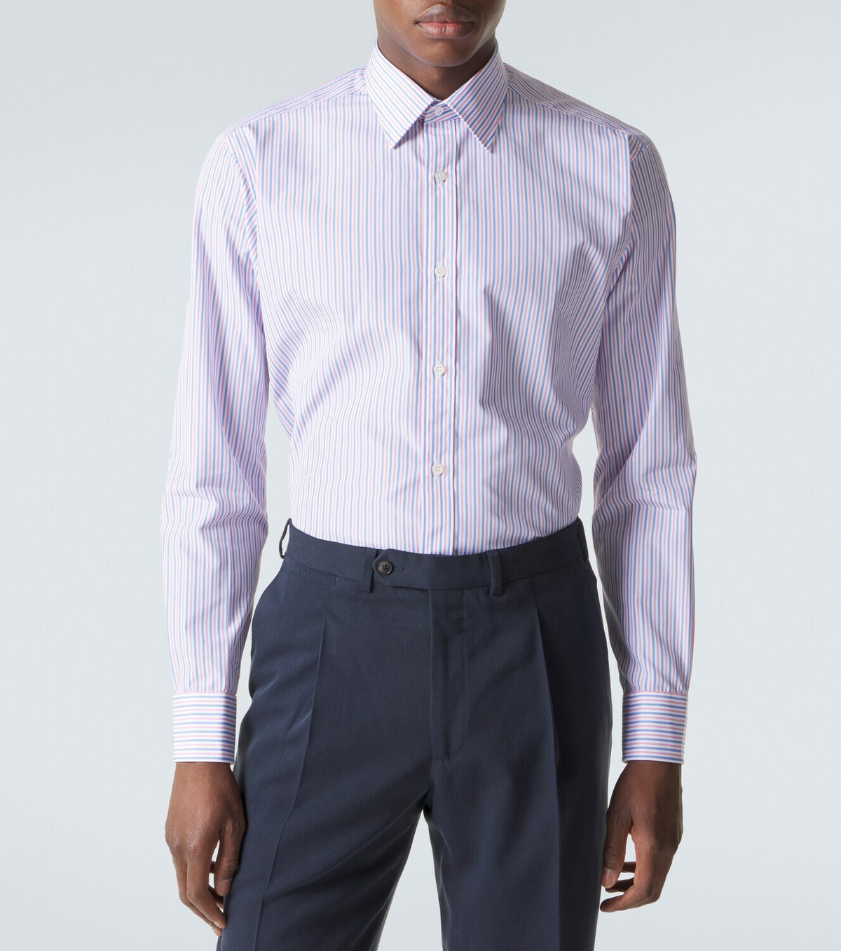 Charvet Striped cotton poplin shirt