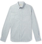 MAN 1924 - Slim-Fit Button-Down Collar Striped Cotton Shirt - Blue