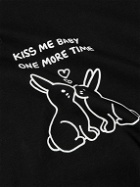 VETEMENTS - Kissing Bunnies Printed Cotton-Jersey T-Shirt - Black