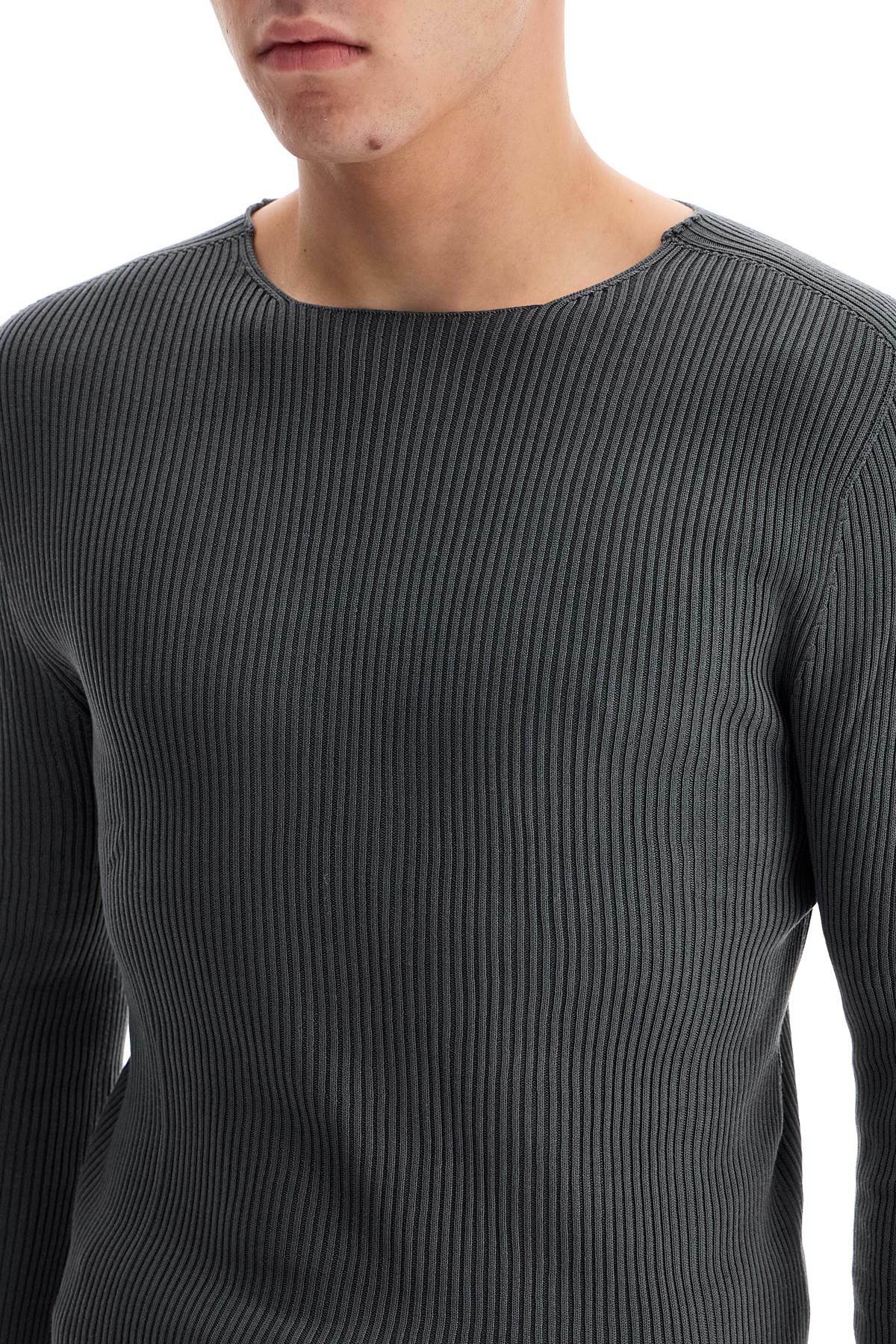RIER slim fit knit pullover sweater Grey Rier