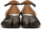 Maison Margiela SSENSE Exclusive Brown Ankle Strap Tabi Heels
