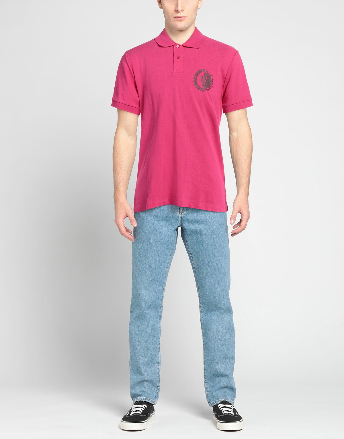 Versace Jeans Couture Mens Polo shirt Fuchsia