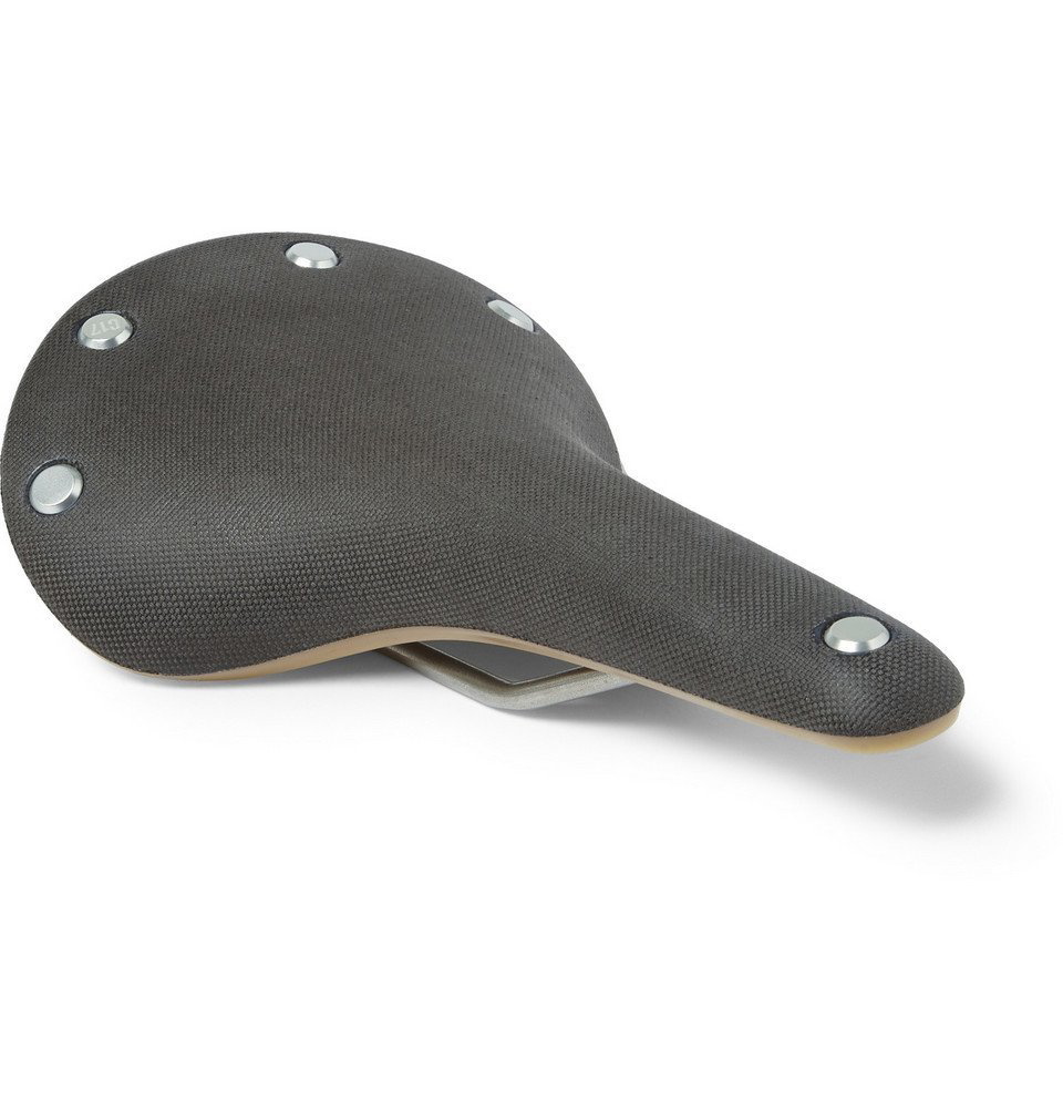 Photo: Brooks England - Cambium Vulcanised Rubber and Canvas Bicycle Saddle - Gray