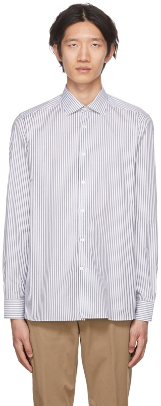 Photo: ZEGNA White Striped Shirt