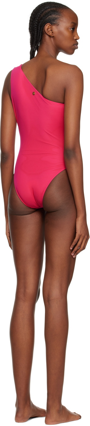 Versace Underwear Pink Slashed One Piece Swimsuit Versace Underwear 