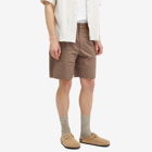 Wax London Men's Linton Pleat Seersucker Shorts in Taupe