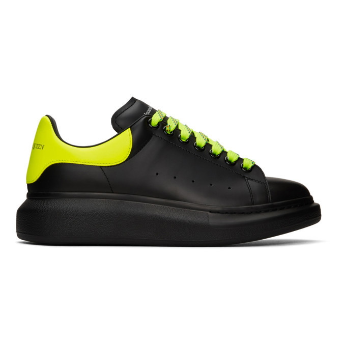 Photo: Alexander McQueen SSENSE Exclusive Black and Yellow Oversized Sneakers