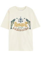 Rhude Sardines Printed Cotton T-shirt White