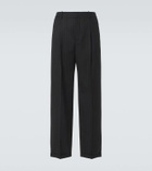 Saint Laurent Pinstripe cotton-blend wide-leg pants