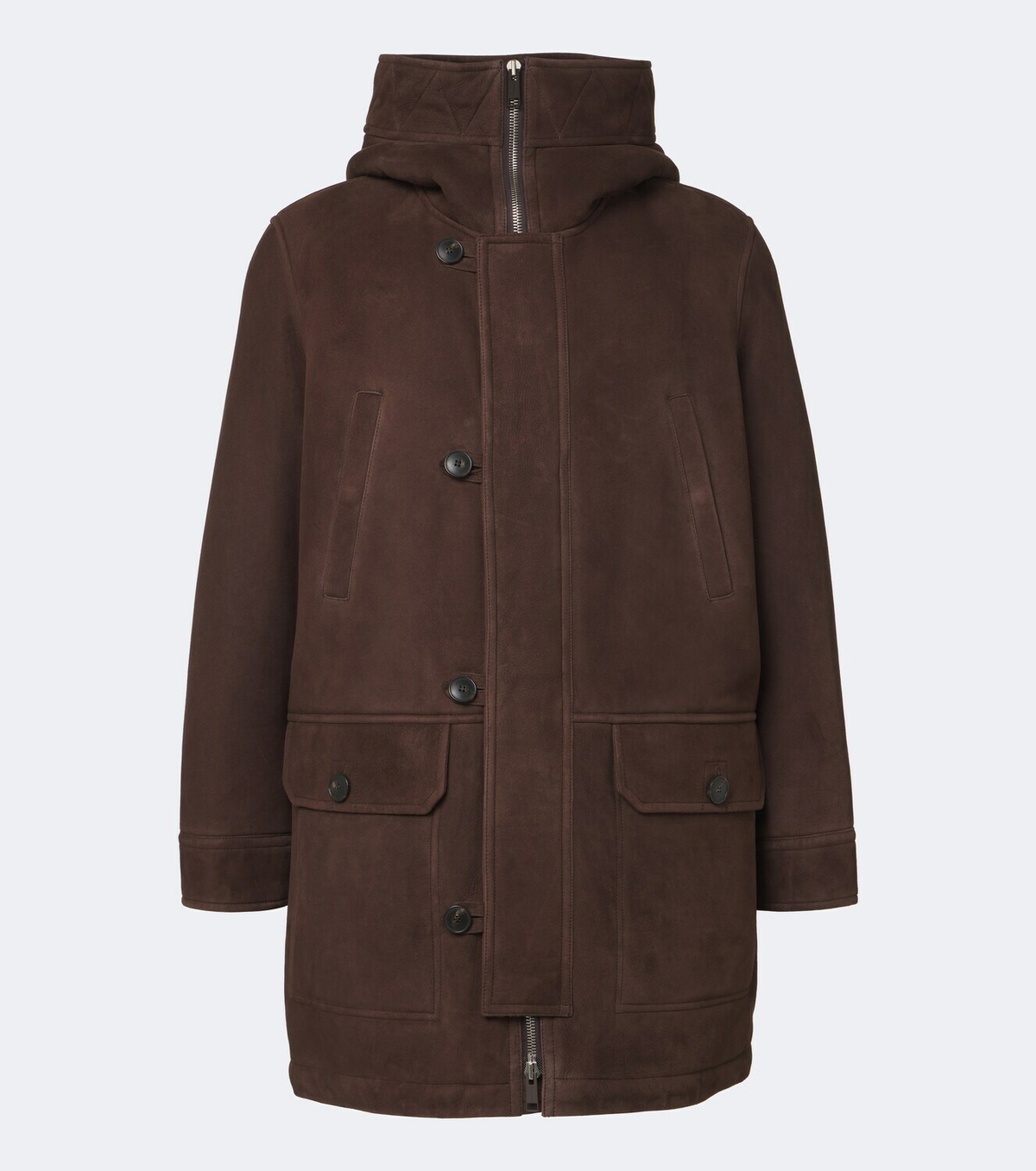 Yves Salomon Shearling-lined suede parka