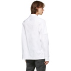 Neil Barrett White Poplin Zip Detail Shirt