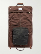 Bennett Winch - Logo-Embroidered Leather-Trimmed Cotton-Twill Suit Carrier and Holdall