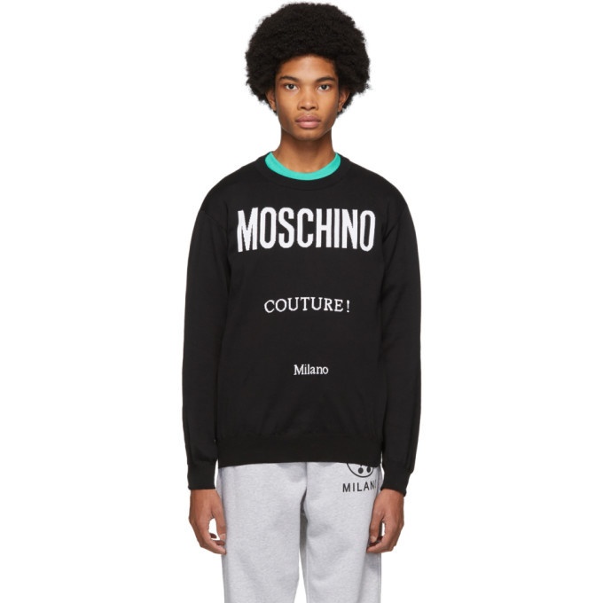 Moschino Black Jacquard Couture Sweater Moschino