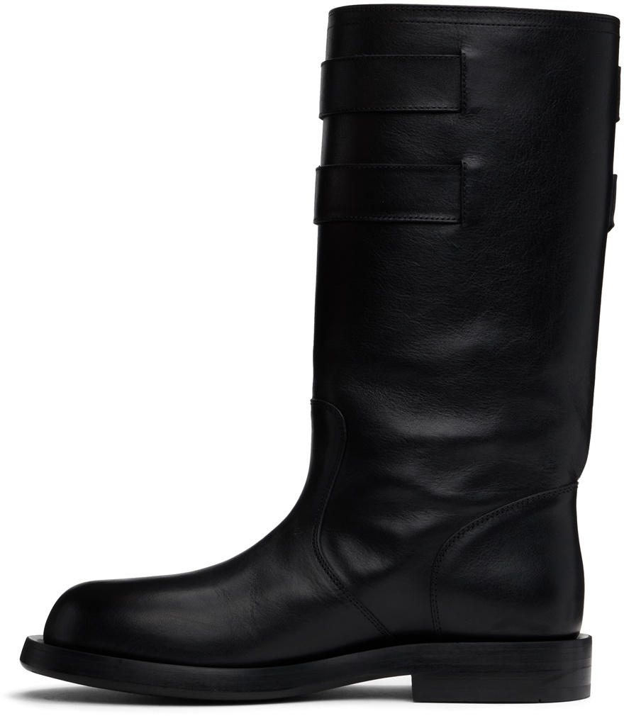 Ann Demeulemeester Black Milan Soft Biker Tall Boots