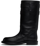 Ann Demeulemeester Black Milan Soft Biker Tall Boots