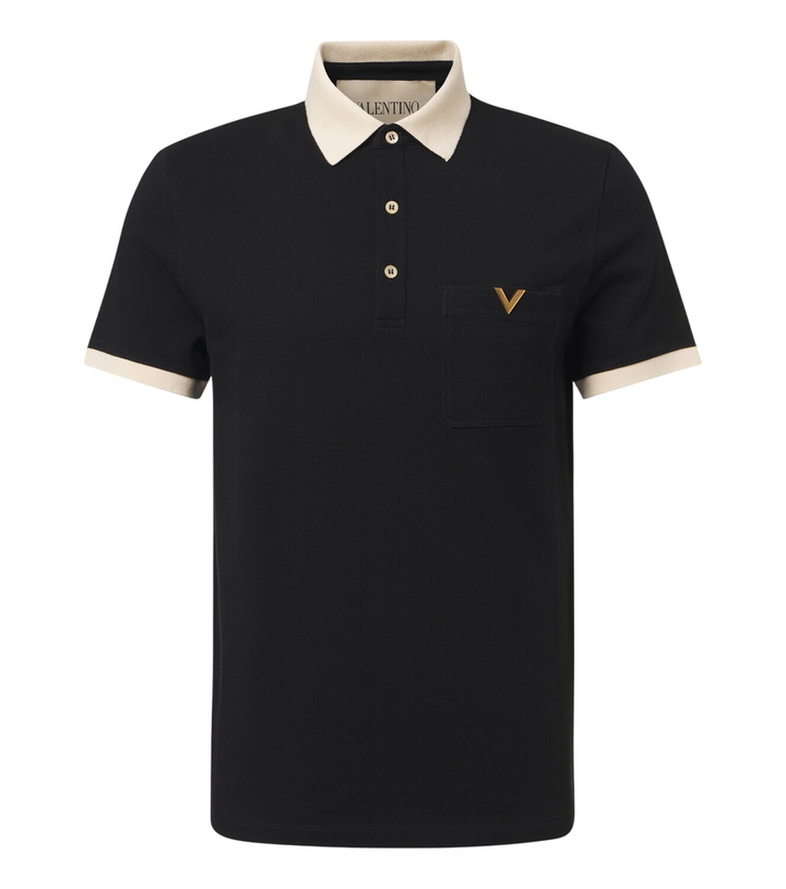 Photo: Valentino VLogo cotton piqué polo shirt