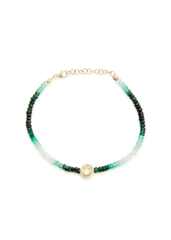 Photo: Roxanne First The Smiley Sapphire Beaded Bracelet - Green - One Size