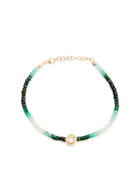 Roxanne First The Smiley Sapphire Beaded Bracelet - Green - One Size