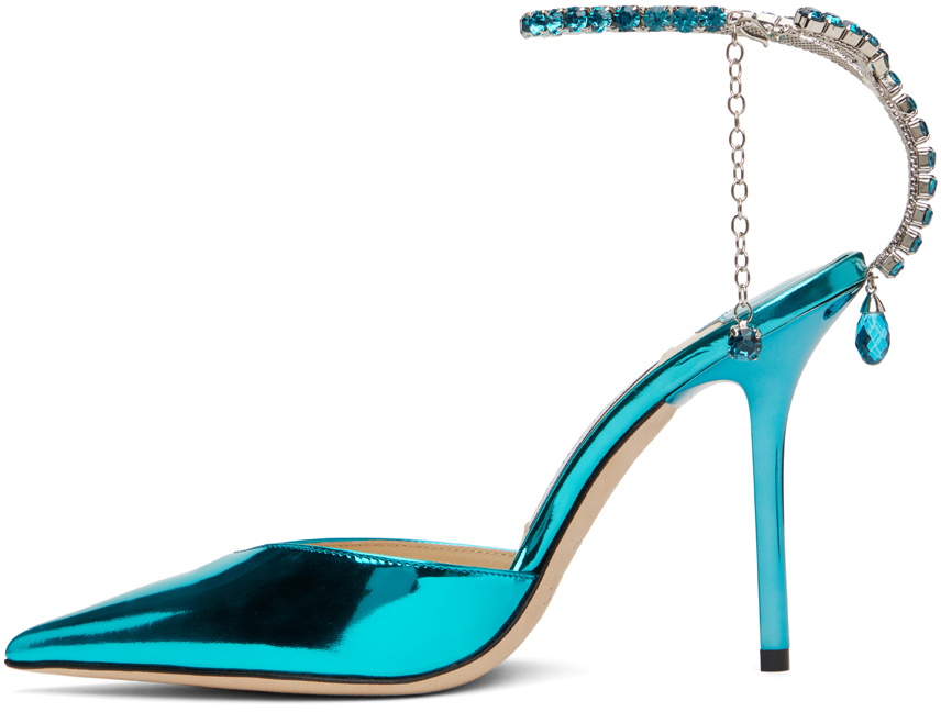 Jimmy Choo Blue Saeda 100 Heels Jimmy Choo