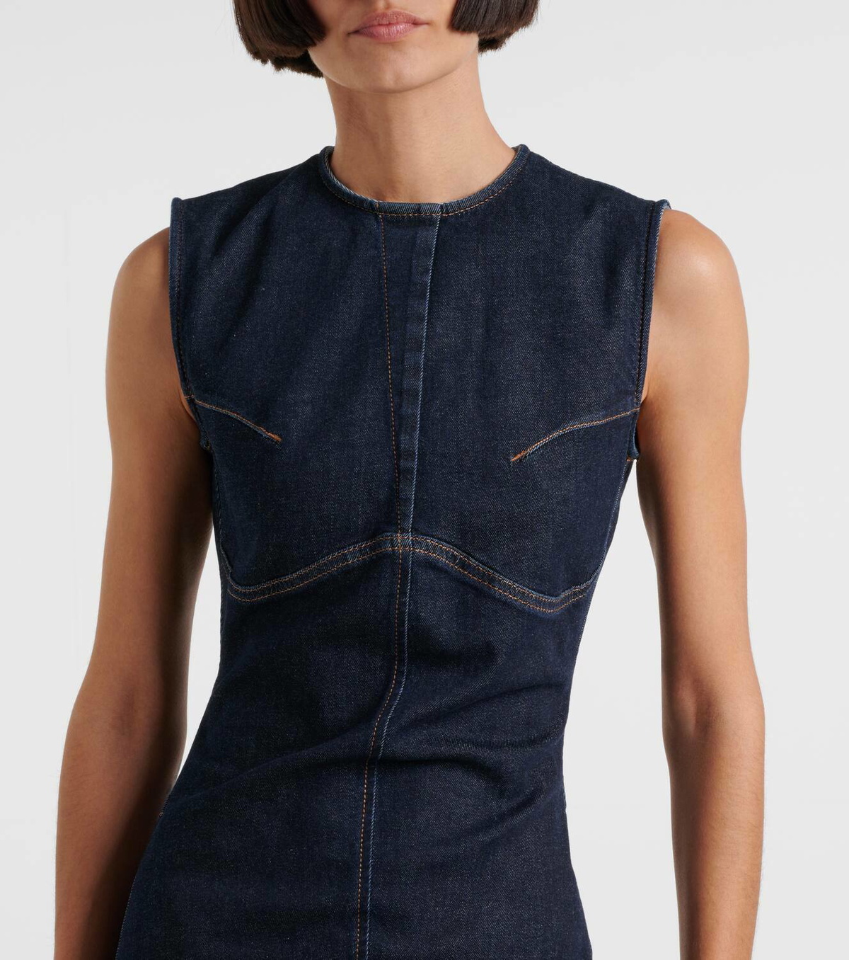 Sportmax Geranio denim midi dress