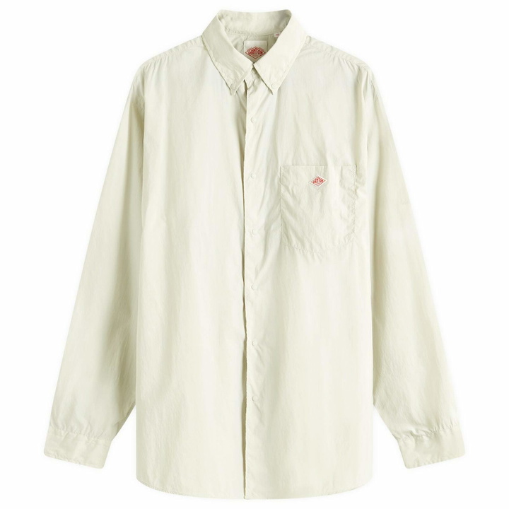 Photo: Danton Men's Snap Front Overshirt in Light Taupe