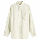 Danton Men's Snap Front Overshirt in Light Taupe