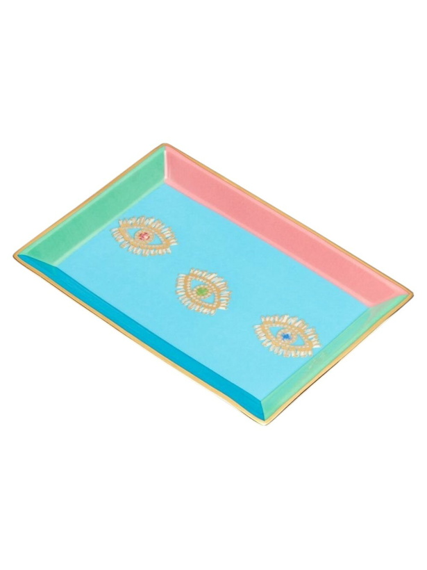 Photo: Suzanne Kalan X Jonathan Adler Blue Three Evil Eyes Porcelain Jewellery Tray