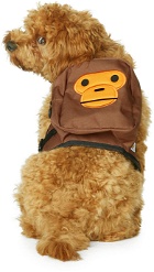 BAPE Brown Baby Milo Backpack Dog Harness