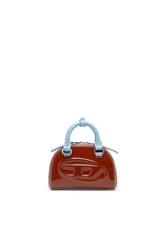 Photo: Diesel 1DR Dome-Mini crossbody bag with naplak effect - Crossbody Bags Womens in Brown