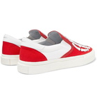 AMIRI - Leather-Appliquéd Canvas Slip-On Sneakers - Men - Red