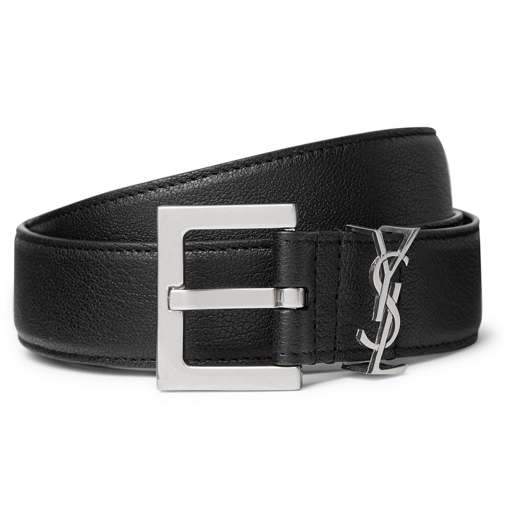 Photo: SAINT LAURENT - 3cm Black Full-Grain Leather Belt - Black