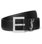 SAINT LAURENT - 3cm Black Full-Grain Leather Belt - Black
