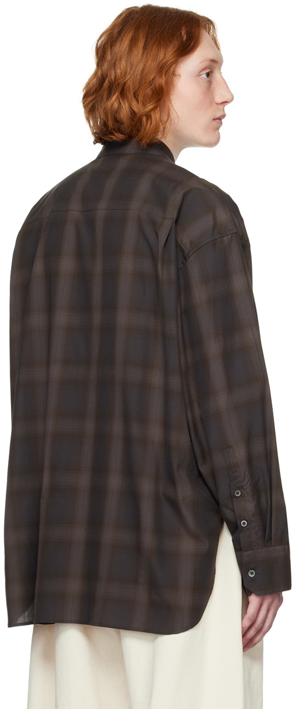 stein Brown Oversized Down Pat Shirt