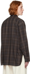 stein Brown Oversized Down Pat Shirt