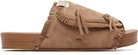 visvim Beige Christo Shaman-Folk Sandals