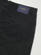 Incotex - Incotex Blue Division Straight-Leg Pleated Cotton and Cashmere-Blend Twill Trousers - Black