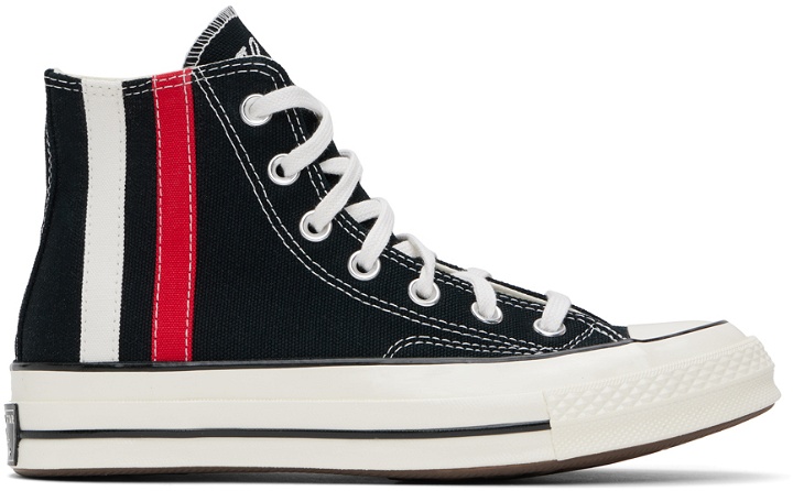 Photo: Converse Black Chuck 70 Archival Stripes High Top Sneakers