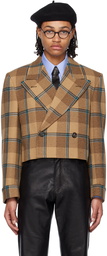 Gucci Tan Macro Check Blazer