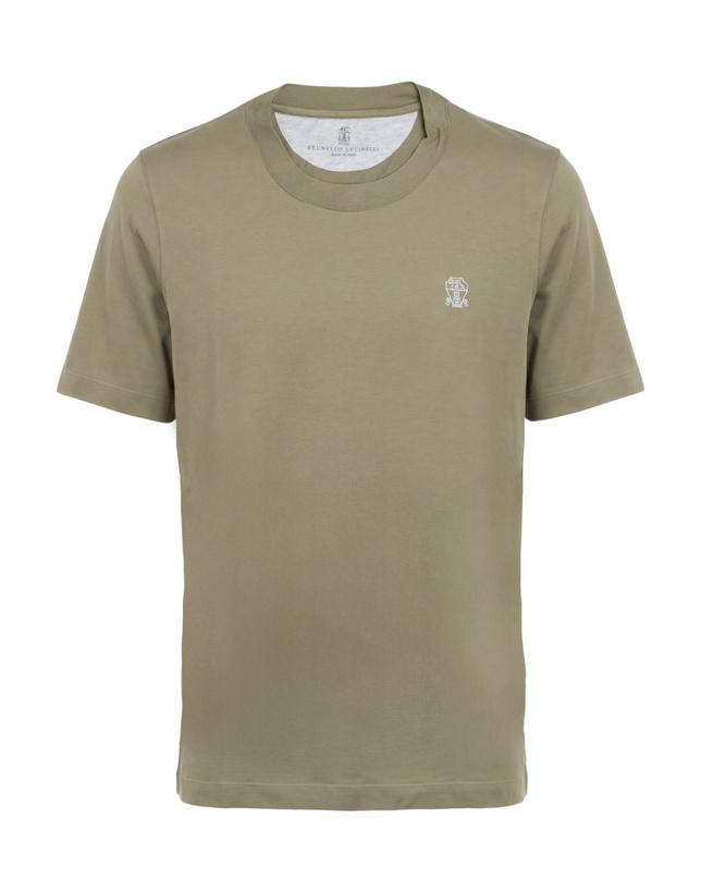 Photo: Brunello Cucinelli Mens T-shirt Military in Green