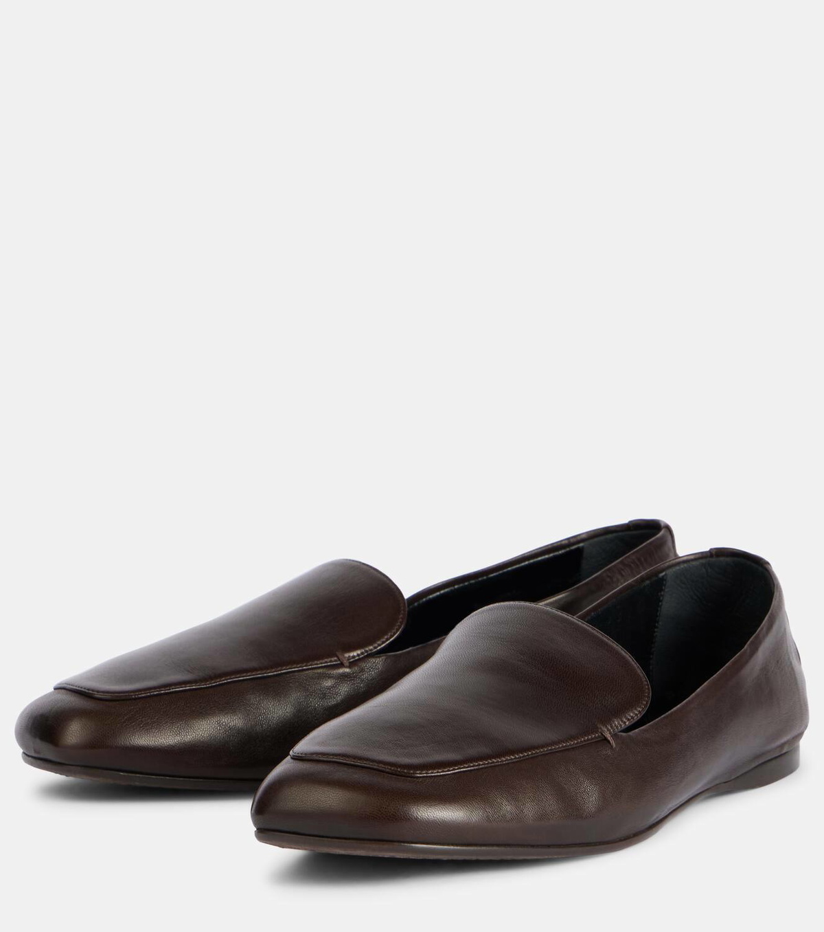 Khaite Monroe leather loafers