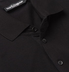 Dolce & Gabbana - Slim-Fit Logo-Appliquéd Cotton-Piqué Polo Shirt - Black