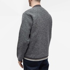 Universal Works Men's Wool Fleece Zip Bomber Jacket in Grey Marl