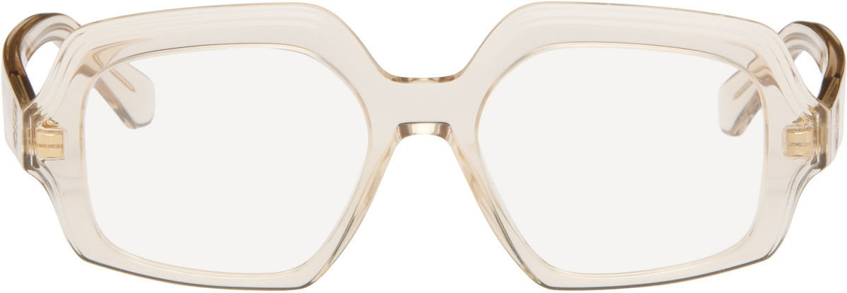 LOEWE Beige Anagram Glasses