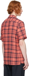 PS by Paul Smith Red Linen Check Short Sleeve Shirt