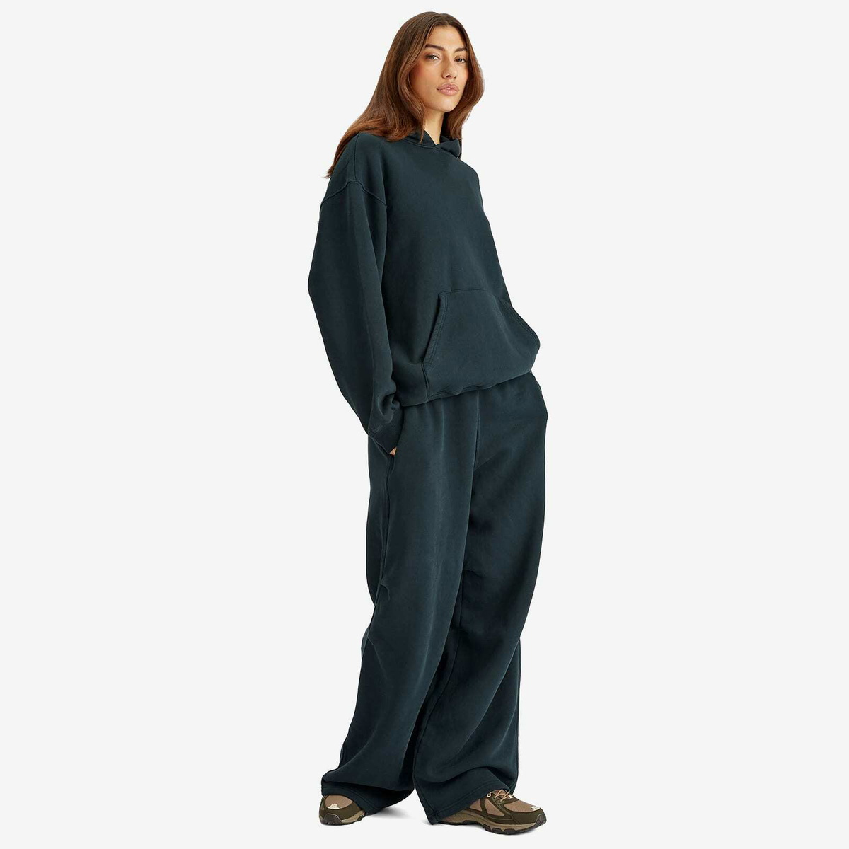 SKIMS Women's Vintage Fleece Oversized Hoodie in Cypruss